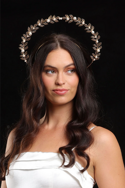 Morgan & Taylor - Gold Juliet Halo Headband FS1065