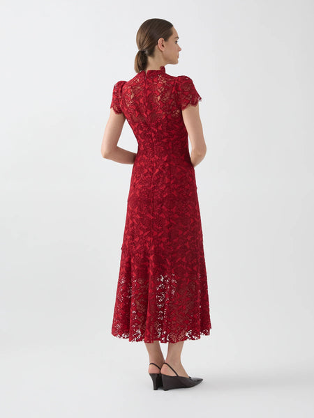 Moss & Spy - Carmen Midi Dress - Ruby