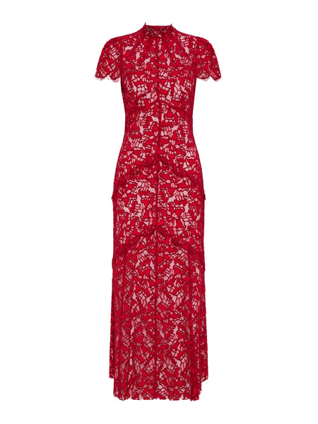 Moss & Spy - Carmen Midi Dress - Ruby