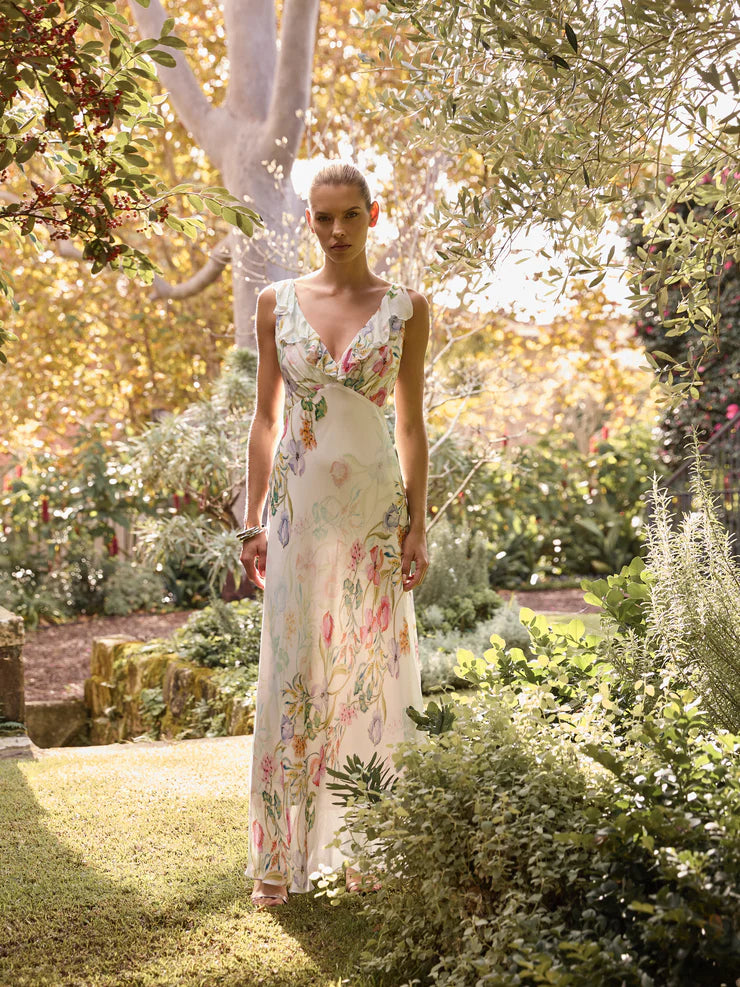 Moss & Spy - Catalina Maxi Dress - Ivory Floral