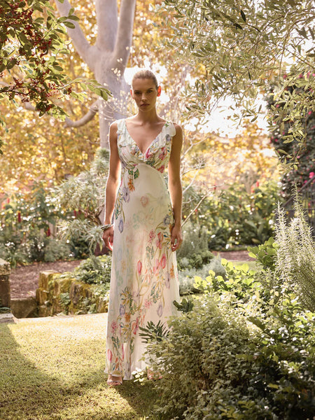 Moss & Spy - Catalina Maxi Dress - Ivory Floral