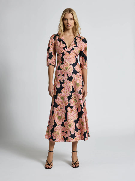 Moss & Spy - Kimberly Midi Dress - Pink Ink