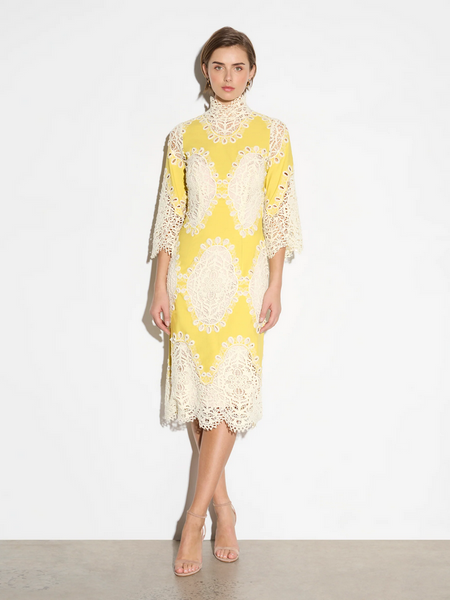 Moss & Spy - Mimosa Dress - Yellow Ivory