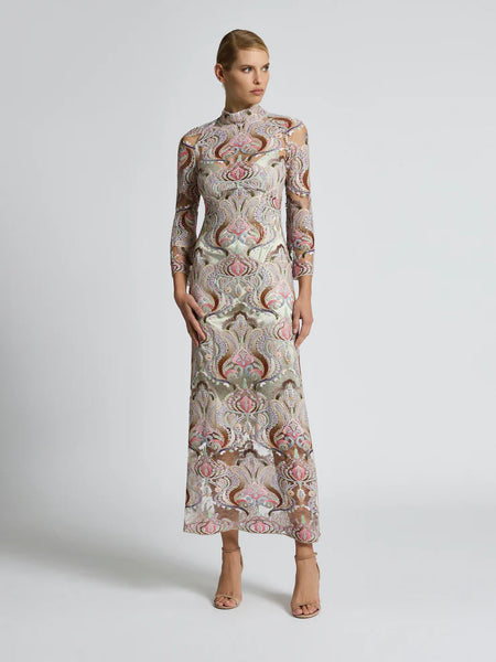 Moss & Spy - Paloma Midi Dress - Sorbet Nude