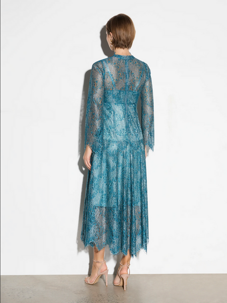 Moss & Spy - Sapphire Dress - Deep Aqua Gold