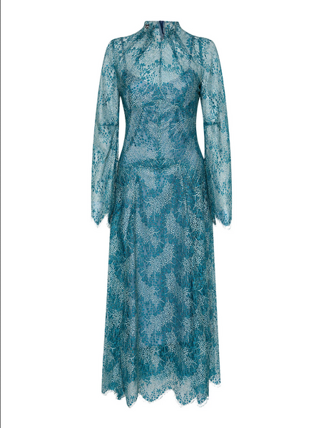 Moss & Spy - Sapphire Dress - Deep Aqua Gold