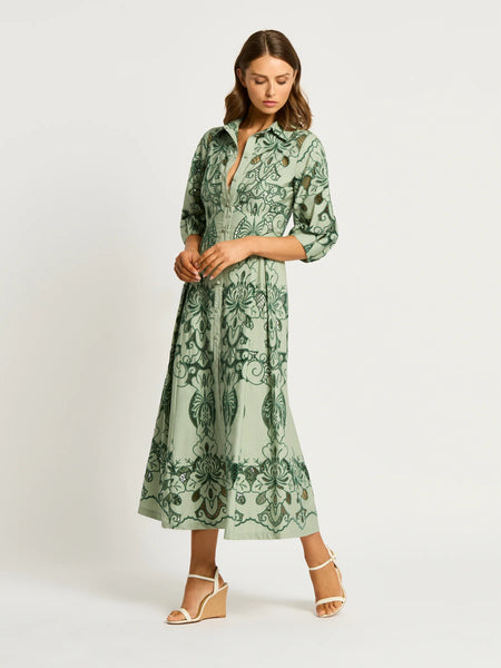 Moss & Spy - Gemma Shirt Dress - Leaf Green