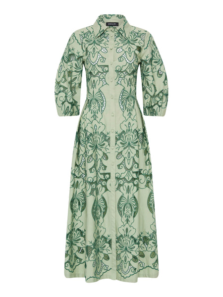 Moss & Spy - Gemma Shirt Dress - Leaf Green
