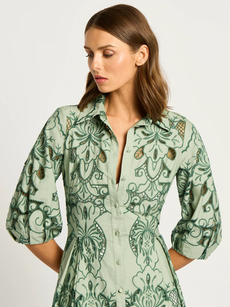 Moss & Spy - Gemma Shirt Dress - Leaf Green