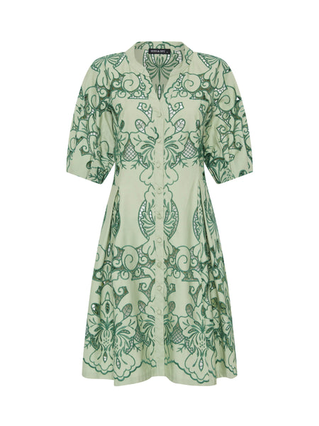 Moss & Spy - Gemma Short Dress - Leaf Green