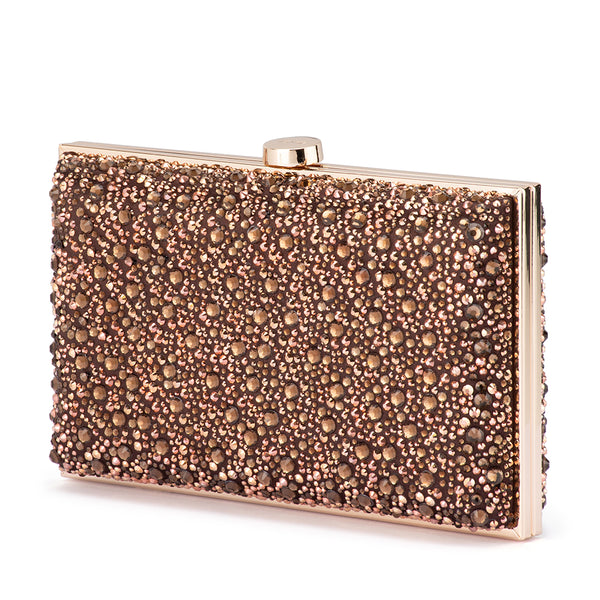 Olga Berg - Chocolate ASHA Hotfix Clutch - OB2152