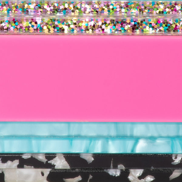 Olga Berg - MULTI CLARA Acrylic Clutch - OB2170