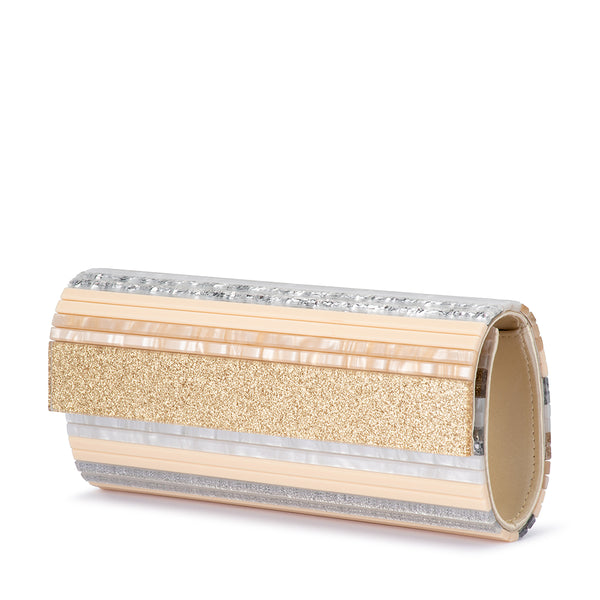 Olga Berg - NATURAL CLARA Acrylic Clutch - OB2170