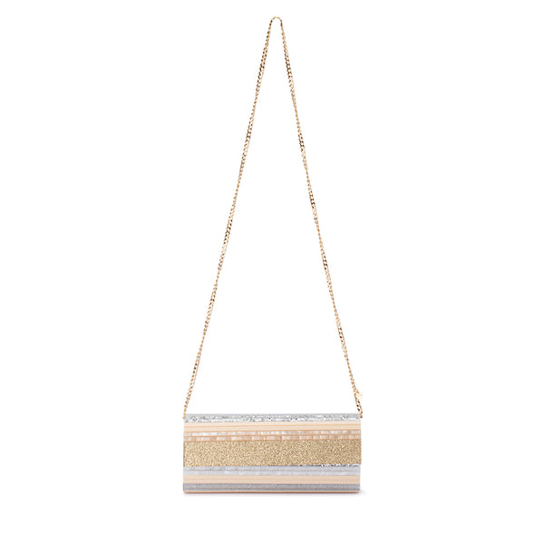 Olga Berg - NATURAL CLARA Acrylic Clutch - OB2170