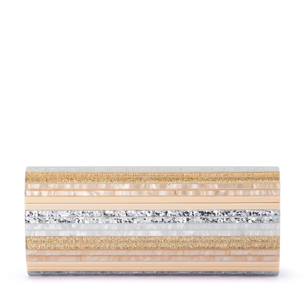 Olga Berg - NATURAL CLARA Acrylic Clutch - OB2170