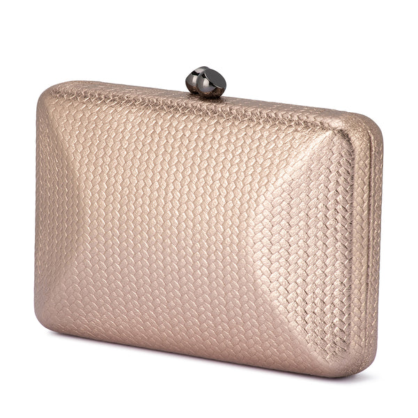 Olga Berg - BRONZE CHICA Metallic Textured Clutch - OB4803