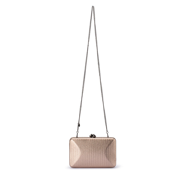 Olga Berg - BRONZE CHICA Metallic Textured Clutch - OB4803