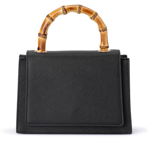 Olga Berg - BLACK HARLEY Bamboo Handle Bag - OB6493