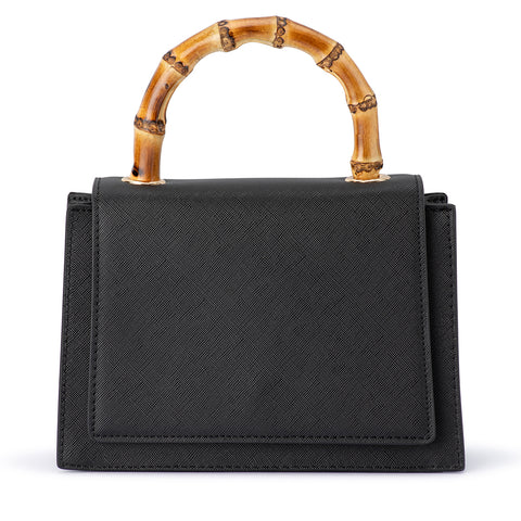 Olga Berg - BLACK HARLEY Bamboo Handle Bag - OB6493