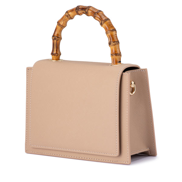 Olga Berg - NATURAL HARLEY Bamboo Handle Bag - OB6493