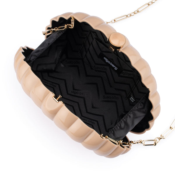 Olga Berg - NATURAL PAULY Shell Clutch - OB6502