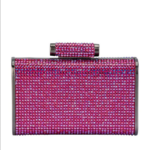 Olga Berg - Fuchsia BAE Crystal Clutch OB2107