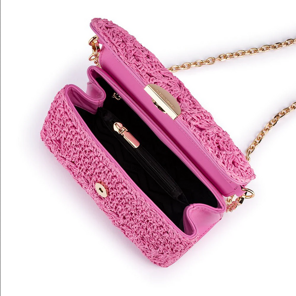 Olga Berg - Pink MILLIE Crochetted Shoulder Bag OB6476
