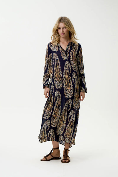 Oneseason - Long Genie - Viscose - Provence Navy Paisley