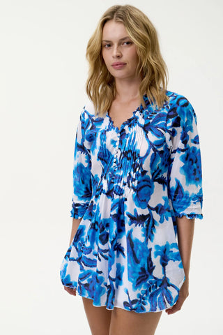 Oneseason - Poppy Top - Turqouise Bay - Cotton - Blue