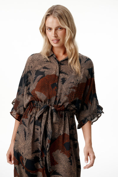 Oneseason - Jasmine - Cotton/Viscose - Palm Safari
