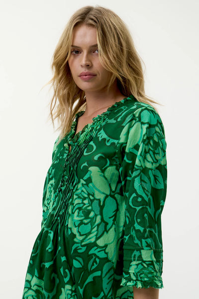 Oneseason - Middy Poppy - Cotton - Emerald Coast Green