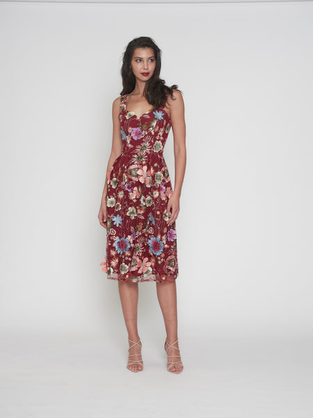 Romance - Wild Flower Dress - Wine