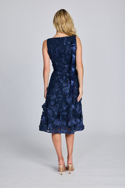 Romance - Blake Ribbon Dress - Navy Flower