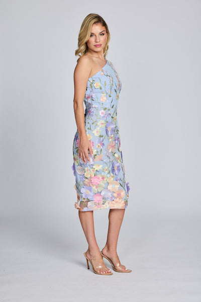 Romance - Blake One Sleeve Dress - Lilac Flower