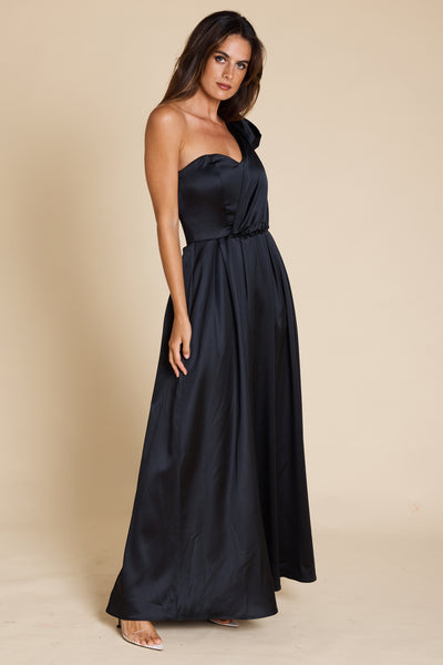 Romance - Isabelle Bow Maxi Dress - Black