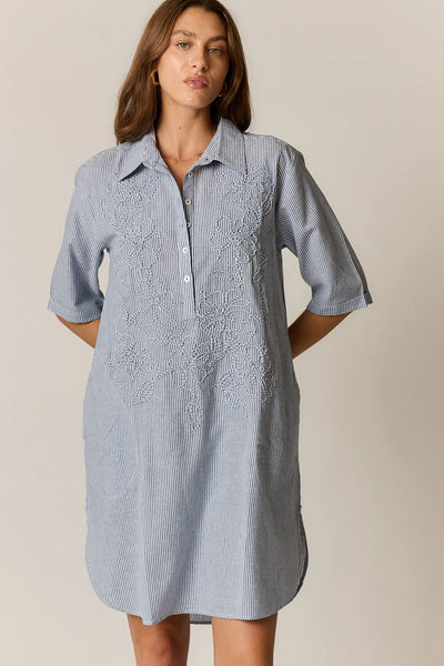 Rubyyaya - Cornelli Dress - Blue Stripe