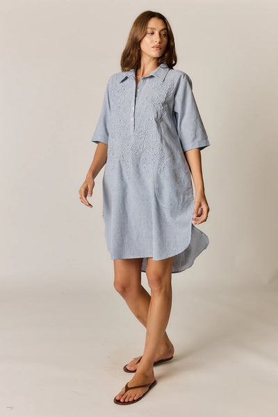Rubyyaya - Cornelli Dress - Blue Stripe
