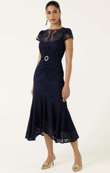 Sacha Drake - Affair of Honour Dress - Navy Lace