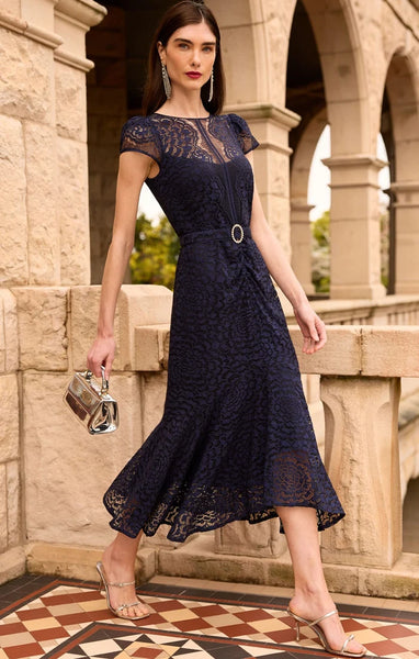 Sacha Drake - Affair of Honour Dress - Navy Lace