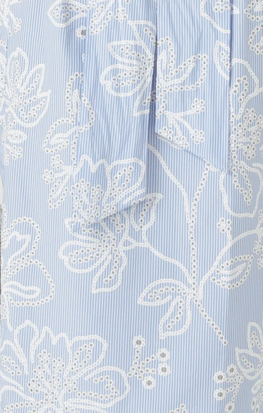 Sacha Drake - Aliki Shirtmaker Dress - Blue Stripe Floral
