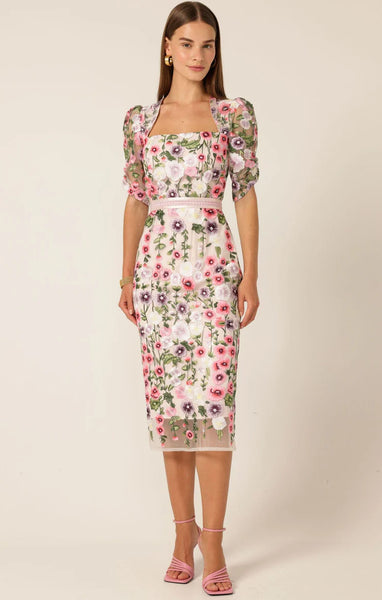 Sacha Drake - Alyssium Midi Dress - Pink Lilac Floral