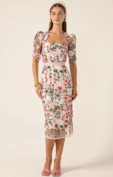Sacha Drake - Alyssium Midi Dress - Pink Lilac Floral