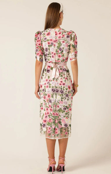 Sacha Drake - Alyssium Midi Dress - Pink Lilac Floral