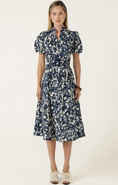 Sacha Drake - Bateau Shirtmaker Dress - Navy Ecru