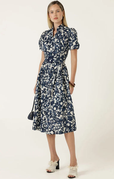 Sacha Drake - Bateau Shirtmaker Dress - Navy Ecru