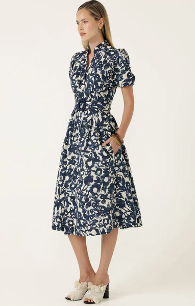 Sacha Drake - Bateau Shirtmaker Dress - Navy Ecru