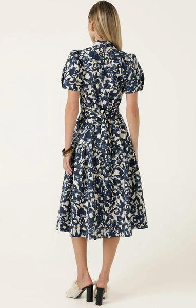 Sacha Drake - Bateau Shirtmaker Dress - Navy Ecru