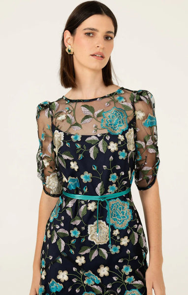 Sacha Drake - Cardelina Dress  - Navy Aqua