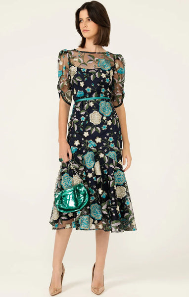 Sacha Drake - Cardelina Dress  - Navy Aqua