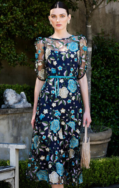 Sacha Drake - Cardelina Dress  - Navy Aqua